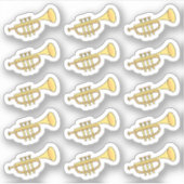 Trompet muziekleerkracht Bujo Planner Sticker (Voorkant)