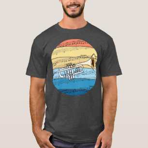 Trompet muzieknotatie trompettist messing muzikant t-shirt