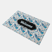 Trompet Muzieknoten Fragmenten Deurmat (Schuin)