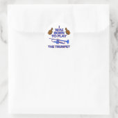 trompet Muzikale design Ronde Sticker (Tas)
