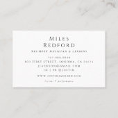 Trompet Muzikant Muziekleraar Visitekaartje (Achterkant)