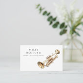 Trompet Muzikant Muziekleraar Visitekaartje (Staand voorkant)