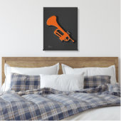 Trompet op canvasprint met spanframe canvas afdruk (Insitu (Slaapkamer))