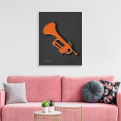 Trompet op canvasprint met spanframe canvas afdruk (Insitu (Woonkamer))
