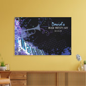 Trompet & Piano Bar Bat Mitzvah Inloggen Board Canvas Afdruk (Insitu (Woonkamer))