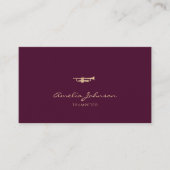 Trompet Professioneel Messing Leraar Bourgondië Visitekaartje (Voorkant)