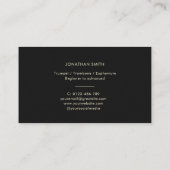 Trompet Professionele Muziek Leraar Zwart&Wit Visitekaartje (Achterkant)