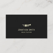 Trompet Professionele Muziek Leraar Zwart&Wit Visitekaartje (Voorkant)