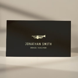 Trompet Professionele Muziek Leraar Zwart&Wit Visitekaartje