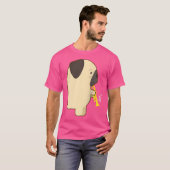 Trompet Pug Tshirt Jazz Trumpeter Gift Idee Bas (Voorkant volledig)