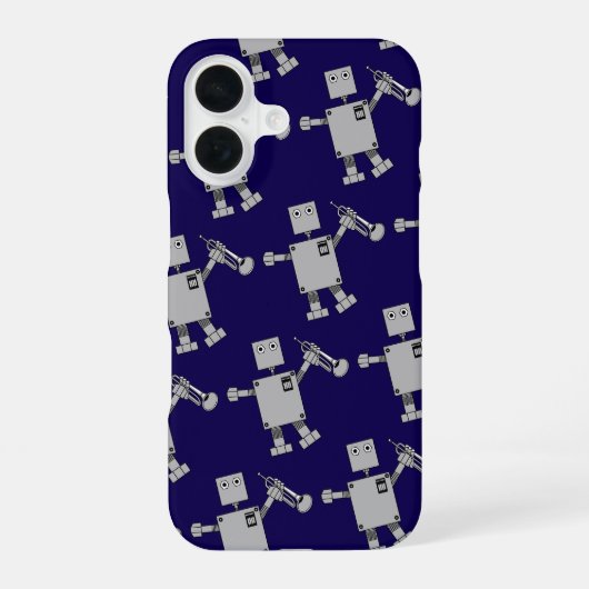 Trompet Robot iPhone 16 Hoesje (Achterkant)