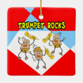 Trompet Rocks Keramisch Ornament (Achterkant)