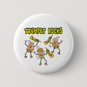 Trompet Rocks Ronde Button 5,7 Cm
