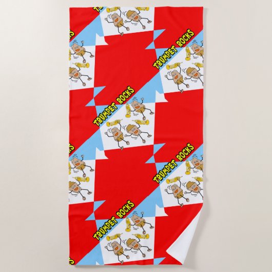 Trompet Rocks Strandlaken (Voorkant)