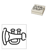 trompet rubberstempel (Gestempeld)