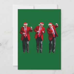 Trompet Santa Hoed Dans Kerst Groen Feestdagenkaart