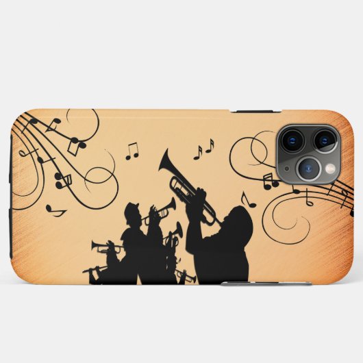 Trompet Sectie Jazz Muziek Oranje  Case-Mate iPhone Case (Achterkant (horizontaal))