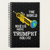 Trompet Solos Witte Tekst Planner (Voorkant)