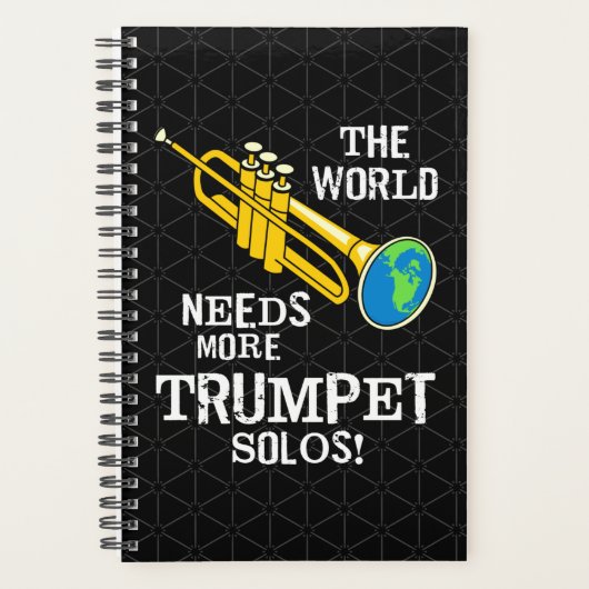 Trompet Solos Witte Tekst Planner (Voorkant)