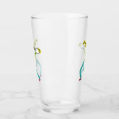 Trompet spelende Stickman Glas (Links)