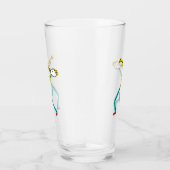 Trompet spelende Stickman Glas (Rechts)