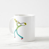 Trompet spelende Stickman Koffiemok (Voorkant links)