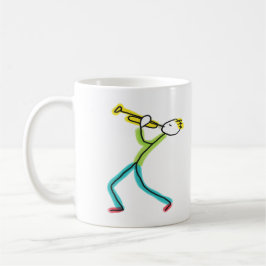 Trompet spelende Stickman Koffiemok