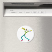 Trompet spelende Stickman Magneet (Insitu (Vaatwasser))