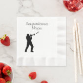 Trompet speler aangepaste felicitaties servet (Insitu)