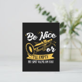 Trompet speler Gift Grappige trompet Briefkaart (Staand voorkant)