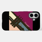 Trompet speler iPhone Case (Achterkant (horizontaal))