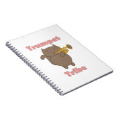 Trompet Stam Cute Kat Roze Notitieboek (Rechterzijde)