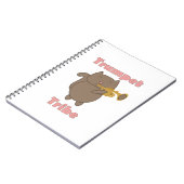 Trompet Stam Cute Kat Roze Notitieboek (Linkerzijde)