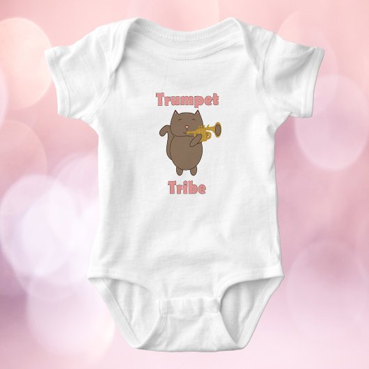 Trompet Stam Cute Kat Roze Romper