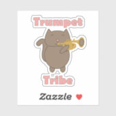 Trompet Stam Kat Muziek Sticker (Vel)