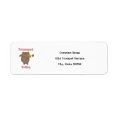 Trompet Stam Kat Personaliseer Retouradres Etiket (Voorkant)