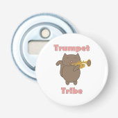 Trompet Stam Kat Roze Letters Button Flesopener (Voorkant)