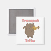 Trompet Stam Kat Roze Magneet (Voorkant / Achterkant)