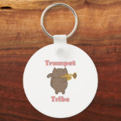 Trompet Stam Kat Roze Sleutelhanger (Voorkant)