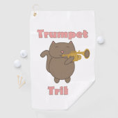 Trompet Stam Kawaii Kat Roze Golfhanddoek (Insitu)