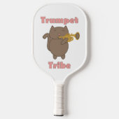 Trompet Stam Kawaii Kat Roze Pickleball Paddle (Achterkant)