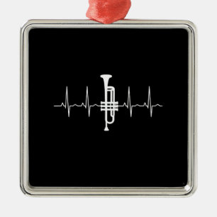 Trompet - Trompet Hartslag Cadeau Metalen Ornament