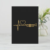 Trompet - Trompet Heartbeat Gift Kaart (Staand voorkant)