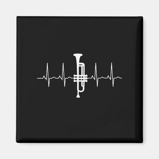 Trompet - Trompet Heartbeat Gift Magneet (Voorkant)