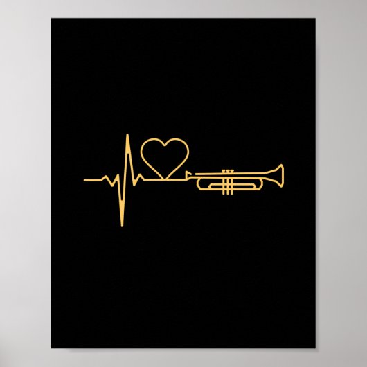 Trompet - Trompet Heartbeat Gift Poster (Voorkant)