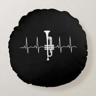 Trompet - Trompet Heartbeat Gift Rond Kussen