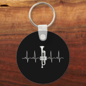 Trompet - Trompet Heartbeat Gift Sleutelhanger (Voorkant)