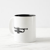 trompet tweekleurige koffiemok (Voorkant links)