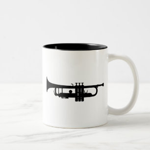 trompet tweekleurige koffiemok
