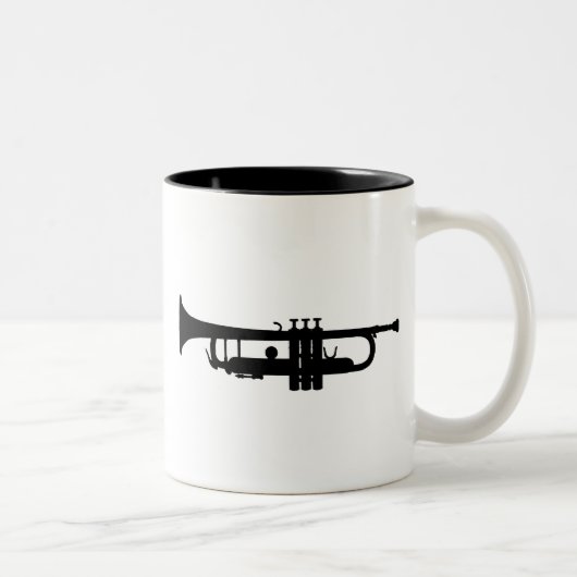 trompet tweekleurige koffiemok (Rechts)